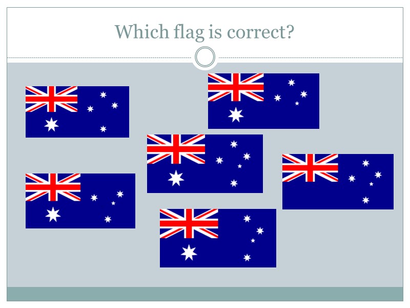 Which flag is correct?